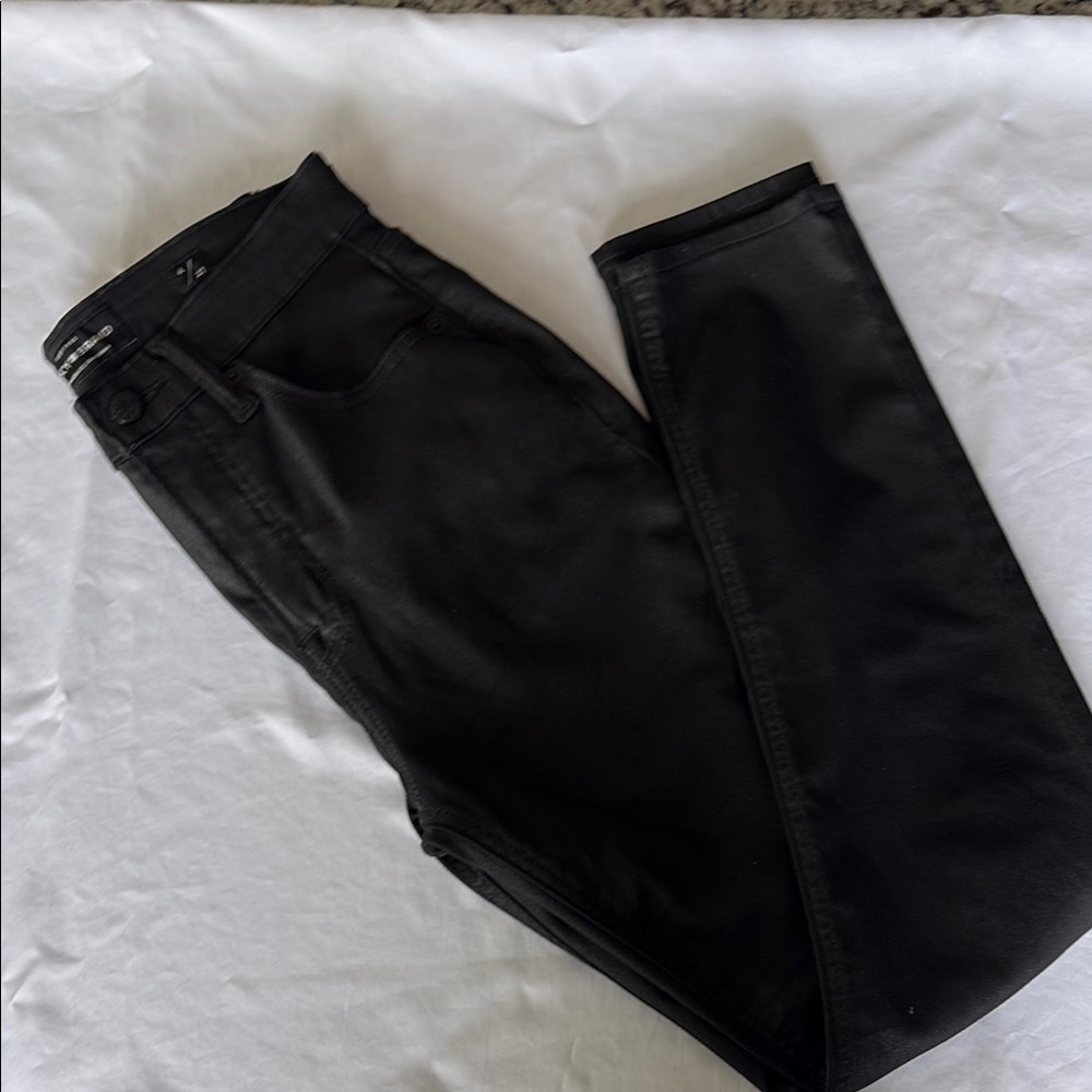 Black Faux Leather Skinny Pants